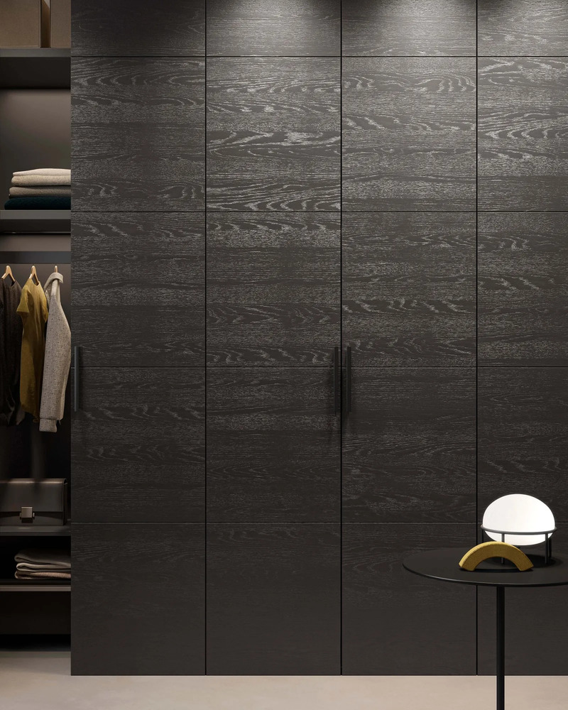 Armadio Miria Smooth rovere nero profondo con anta liscia