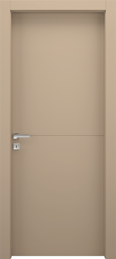 Interior swinging door 1/R, Miraquadra - Dove grey lacquered - Garofoli